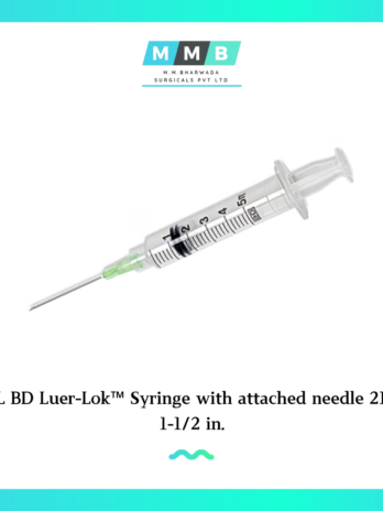 5 mL BD Luer-Lok™ Syringe with attached needle 21 G x 1-1/2 in.